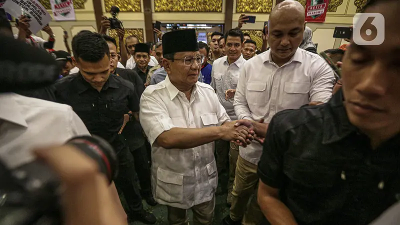 Prabowo Datang ke Acara Deklarasi Setia Prabowo