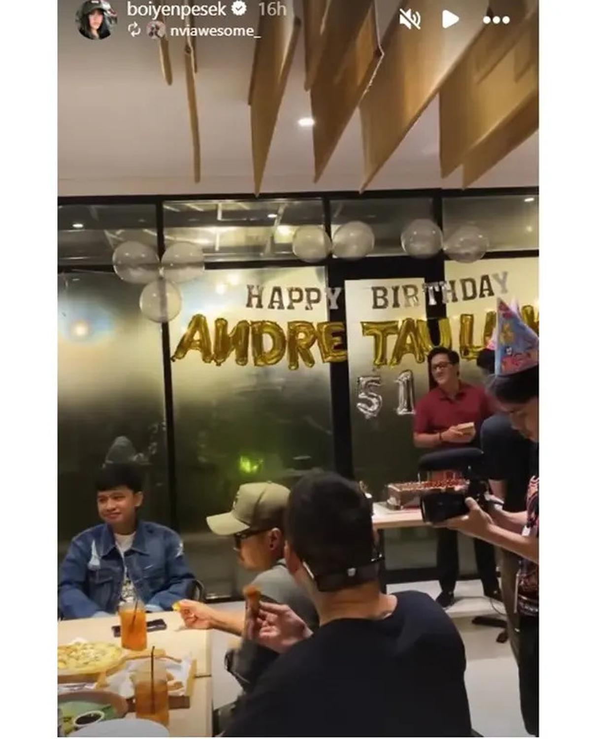 6 Potret Kejutan Ultah Andre Taulany ke-51, Dihadiri Anak hingga Sahabat Artis