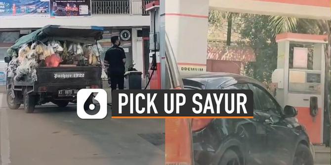 VIDEO: Kocak Pick Up Sayur Isi Pertamax, Mobil Mewah Justru Antri Premium