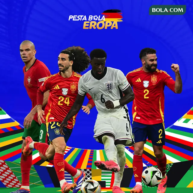 Euro 2024 - Pepe, Marc Cucurella, Marc Guehi, Dani Carvajal