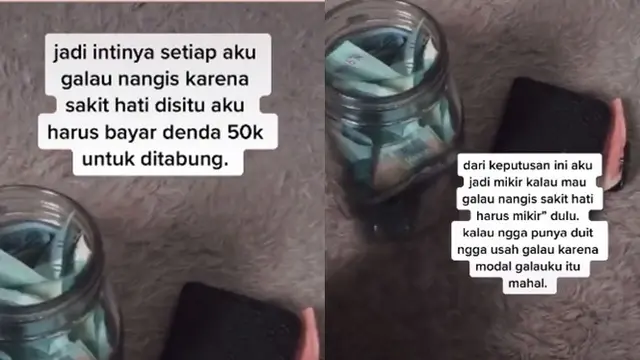 Terapkan Kebiasaan Nabung saat Nangis dan Galau, Aksi Wanita Ini Bikin Salut