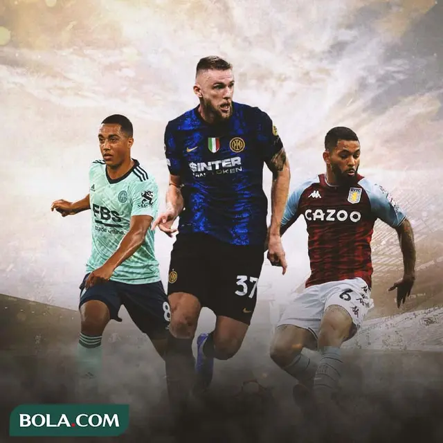 Ilustrasi - Youri Tielemans, Milan Skriniar, Douglas Luiz