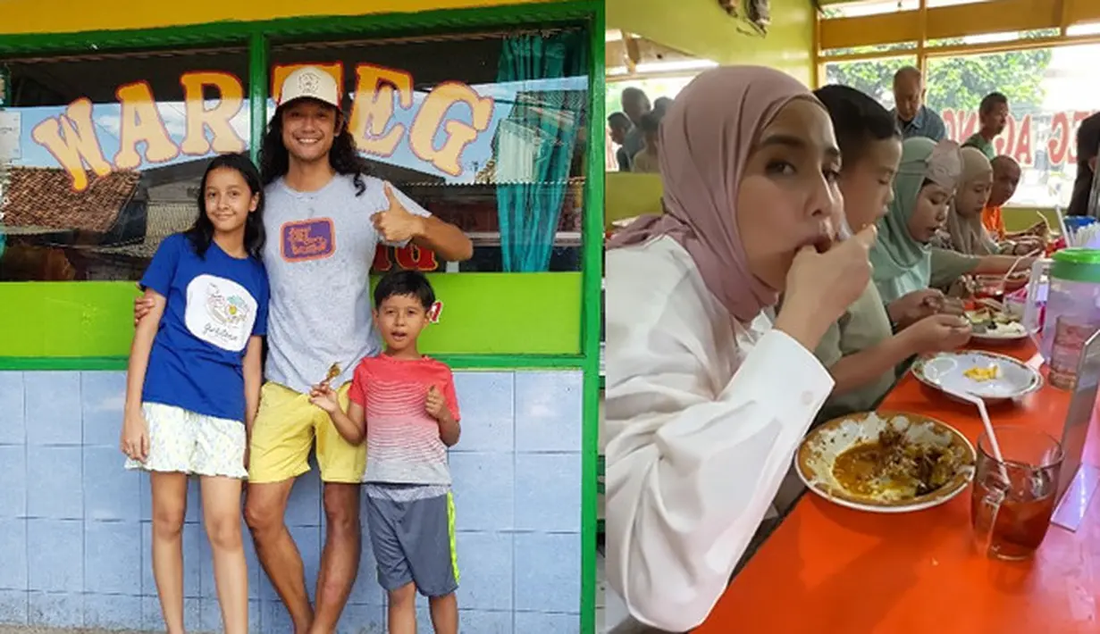 Warung Tegal atau lebih dikenal warteg, warung makan yang menyediakan banyak menu. Warung ini menyediakan aneka menu masakan dengan harga terjangkau bagi kalangan menengah ke bawah. Meski demikian, banyak selebriti yang juga tak gensi atau suka makan di warteg. [Instagram/@dwisasono/@tya_ariestya]