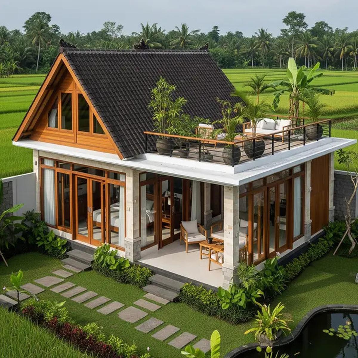 7 Model Rumah Sederhana Tapi Mewah dengan Atap Modern 2025 yang Cocok untuk Tinggal di Desa
