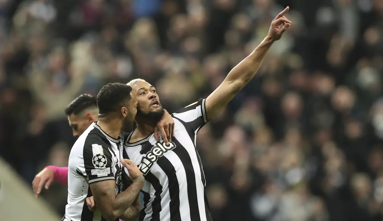 Milan sejatinya sempat tertinggal lebih dahulu akibat gol Joelinton di babak pertama. (AP Photo/Scott Heppell)