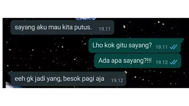 10 Chat Netizen Minta Putus dengan Pacar Ini Penuh Drama