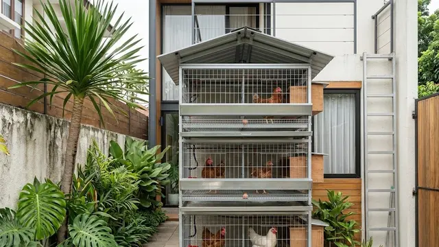 Kandang Ayam Minimalis Sistem Bertingkat (Intensif)