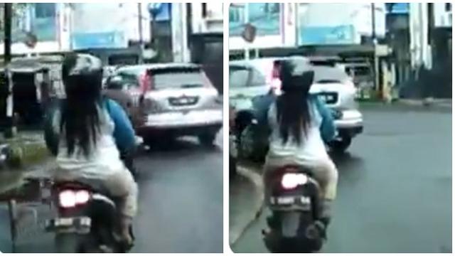 6 Potret Emak-emak Belok Tak Sesuai Lampu Sein Ini Bikin Tepuk Jidat