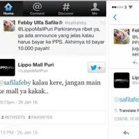 Akun twitter Lippo Mall Puri jadi bahan perbincangan karena mengeluarkan pernyataan bernada kontroversial