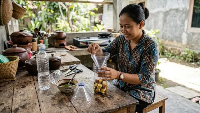 Cara Membuat Perangkap Kecoak Alami dari Botol Plastik dan Minyak Jelantah/AI Generated