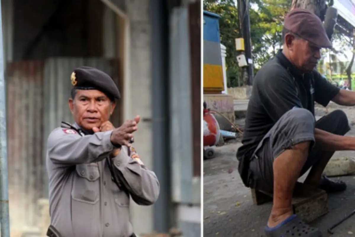 Polisi Inspiratif: Aiptu Mustamin, 20 Tahun Nyambi Penambal Ban