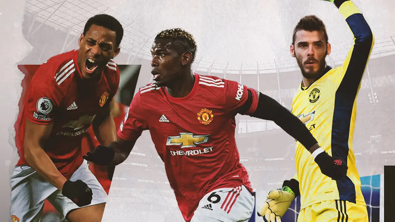 Anthony Martial, Paul Pogba dan David De Gea