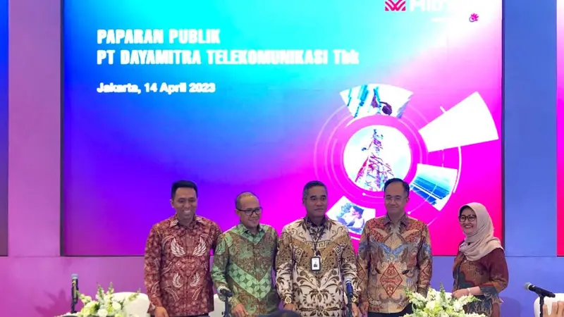 Paparan publik PT Dayamitra Telekomunikasi Tbk (MTEL) atau Mitratel, Jumat (14/4/2023). (Foto: Liputan6.com/Pipit I.R)