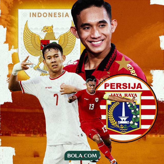 Ilustrasi - Zahaby Gholy, Rizky Ridho, Muhammad Ferarri nuansa Persija dan Timnas Indonesia