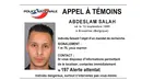 Peringatan yang dikeluarkan polisi Prancis lewat twitter tentang Salah Abdeslam, tersangka pelaku teror di Paris, pada November 2016. Abdeslam diamankan setelah baku tembak dengan petugas kepolisian di Brussels pada hari Jumat. (REUTERS/VTM)