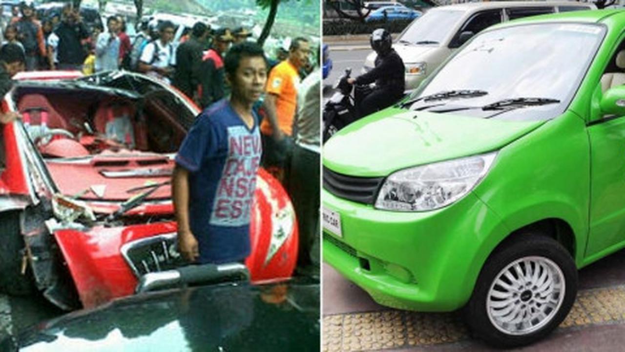 Mogok dan tabrak tebing