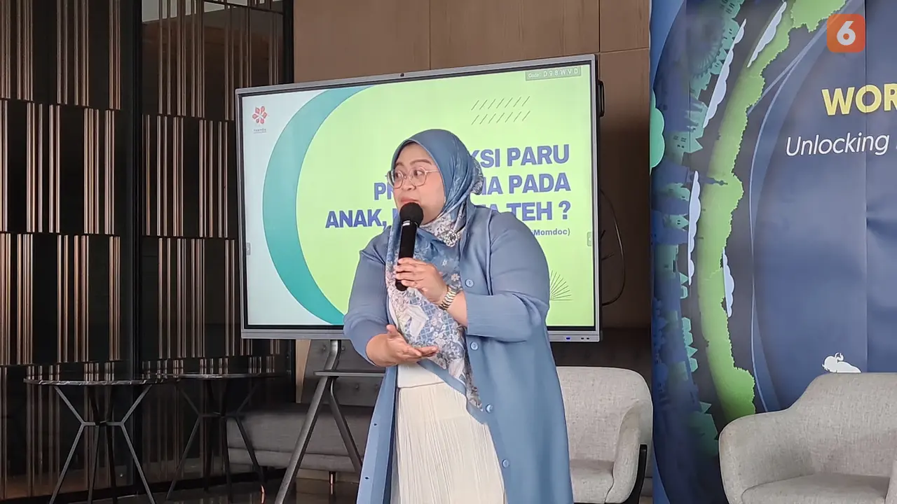 dr. Kanya Ayu Paramastri dalam kegiatan Media Session World Pneumonia Day 2025 dengan tema “Unlocking Every Breath: Together Against Pneumonia”, Jakarta Pusat, Senin (10/11/2025).