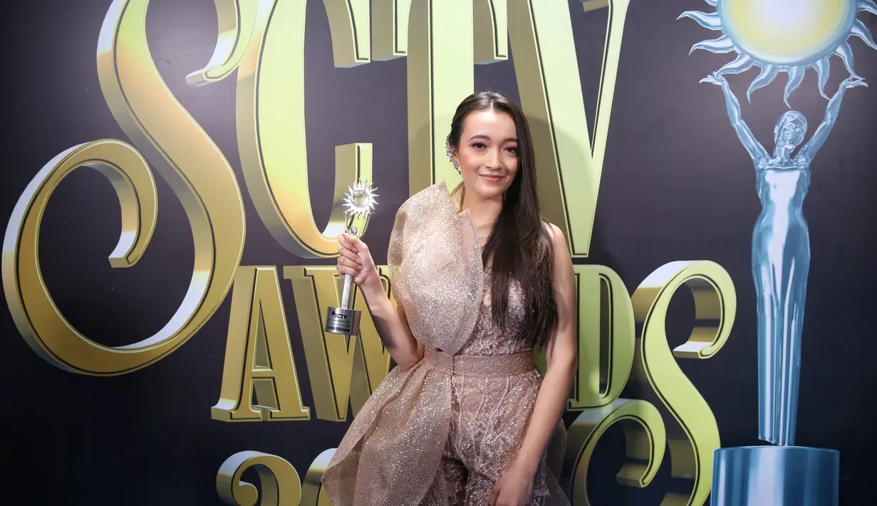 Megan Domani SCTV Awards 2019. (Adrian Putra/Fimela.com)