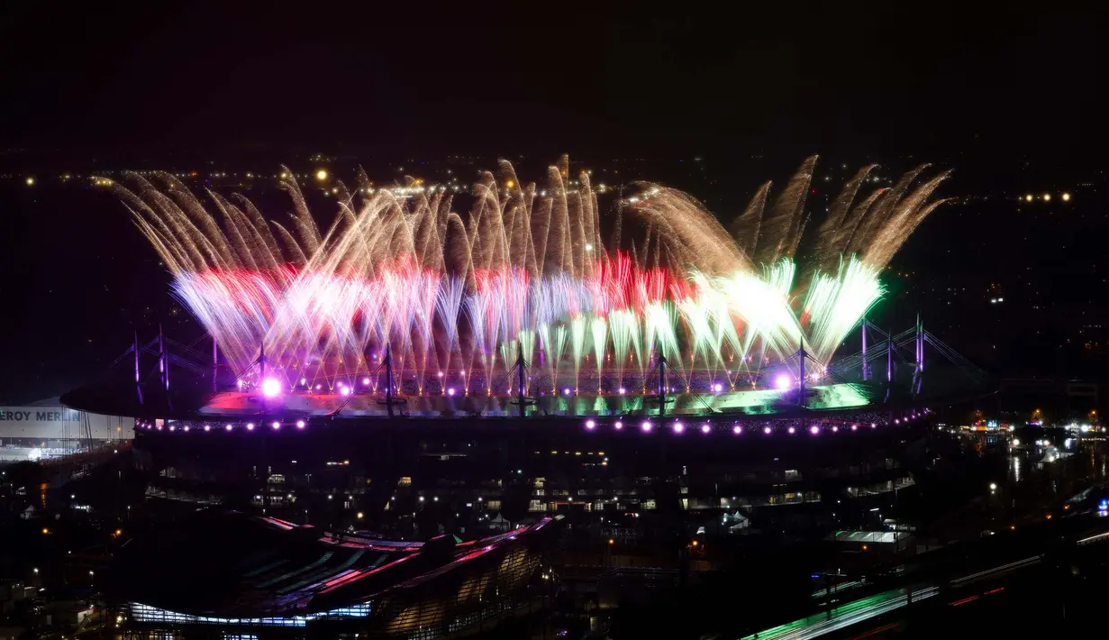 Upacara penutupan Paralimpiade Paris 2024 diklaim mencapai lebih dari 60 ribu penonton. (Ian LANGSDON/AFP)