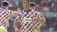 Superstar Manchester United atau MU Cristiano Ronaldo. (AP Photo/Ian Walton)