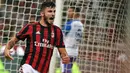 Bomber muda AC Milan, Patrick Cutrone, tampil gemilang dan mampu mencuri perhatian saat melakoni laga turnamen pramusim International Champions Cup (ICC) 2017 dan laga kualifikasi Liga Europa. (AP/Daniel Dal Zennaro)