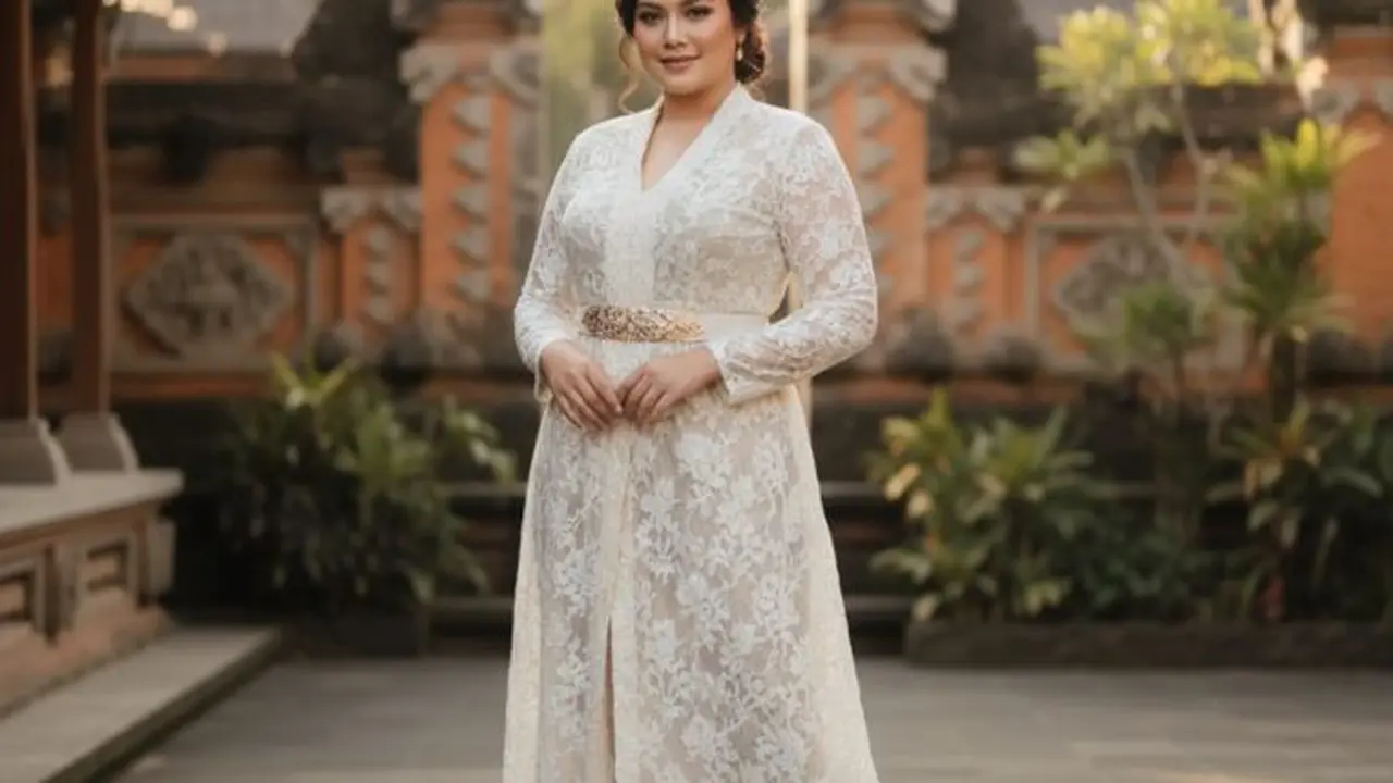 Ilustrasi Kebaya Panjang Brokat (Sumber: Gemini AI)