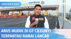 Gerbang Tol Cileunyi terpantau ramai lancar. Jumlah kendaraan yang melintas mulai mengalami peningkatan. Untuk antisipasi kemacetan, polisi akan menyiapkan BBM gratis.
