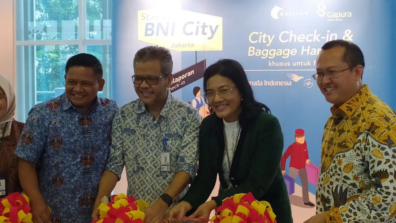 PT. Railink menawarkan layanan baru yaitu City Check-In dan Baggage Handling, di Stasiun BNI City, di Jakarta, Jumat (31/1/2020).