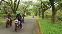 Menjajal performa Suzuki GSX-S150 Jakarta-Puncak-Jakarta. (Herdi Muhardi))