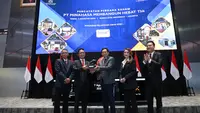 Pencatatan perdana saham PT Minasaha Membangun Hebat Tbk (HBAT), Senin (7/8/2023). (Foto: BEI)
