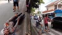 Viral Polisi Tergeletak Kejang-kejang Usai Kecelakaan di Bandar Lampung
