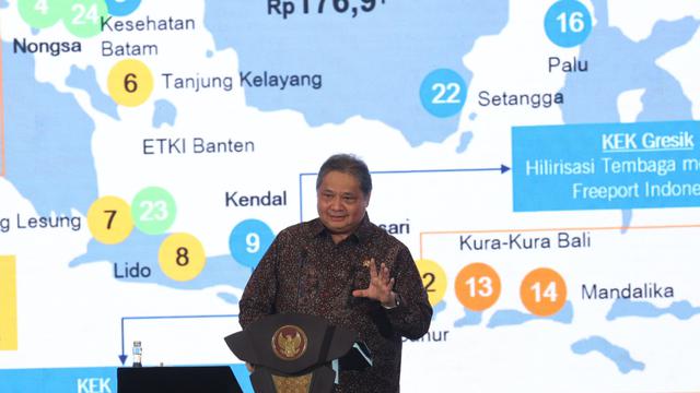 Menko Bidang Perekonomian Airlangga Hartarto memberikan arahan pada Rapat Pimpinan TNI-Polri Tahun 2025 bertema "Sinergisitas TNI-Polri Guna Mendukung Terwujudnya Asta Cita”. (Foto: ekon.go.id)