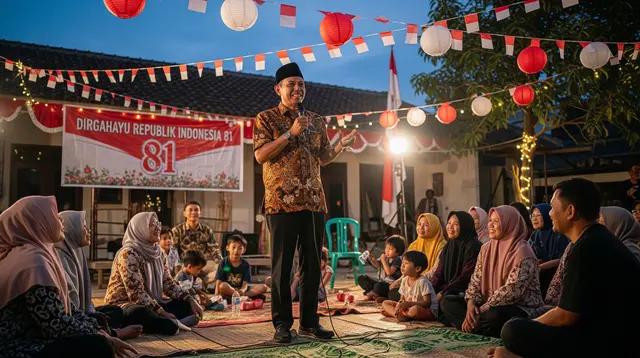 5 Teks Sambutan Ketua RT Malam Tirakatan 17 Agustus yang Lucu, Santai dan Tidak Bikin Ngantuk