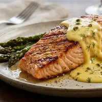 Resep Salmon Panggang Saus Lemon yang Juicy dan Lembut, Praktis Dibuat di Rumah. (AI Generated)