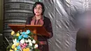 Menteri Keuangan Sri Mulyani memberi sambutan saat memberikan apresiasi dan penghargaan kepada 30 Wajib Pajak (WP) di Jakarta, Rabu (13/3). Acara ini mengambil tema 'Sinergi Wujud Cinta Negeri'. (Liputan6.com/JohanTallo)