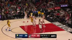 Damian Lillard mencetak 30 poin saat Trail Blazers mendapatkan kemenangan atas Pacers 106-98.