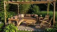 7 Inspirasi Tempat Duduk Kebun dari Bambu, Kuat dan Berkelanjutan
