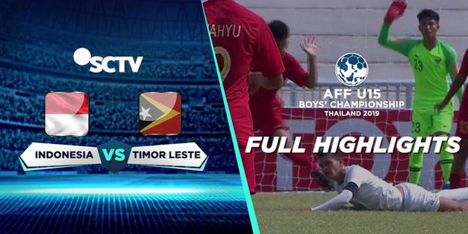 VIDEO: Highlight Piala AFF U-15 2019, Timnas Indonesia Vs Timor Leste 1-1