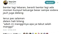 Kocak, Begini Kebiasaan Warganet Saat Bertemu Saudara di Hari Lebaran