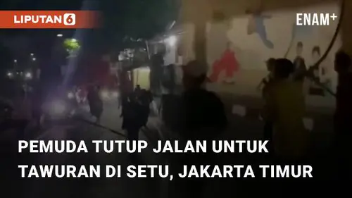 VIDEO: Viral Pemuda Tutup Jalan Untuk Lakukan Tawuran di Jalan Raya Setu, Jakarta Timur
