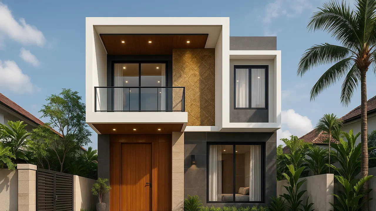 Desain Rumah 2 Lantai di Lahan Sempit Tapi Mewah/Ilustrasi gambar AI