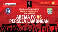 Live Streaming Arema FC  VS Persela Lamongan (Liputan6.com / Trie yas)
