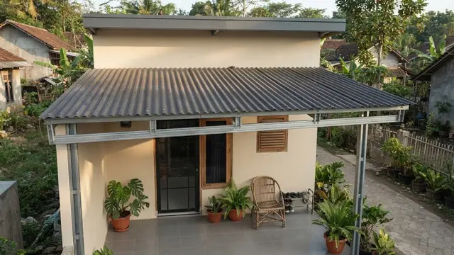 Desain Atap Pelindung Teras Rumah Kecil