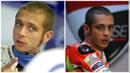 Tampilan Valentino Rossi tahun 2010 (kiri) saat masih bersama tim Yamaha dan saat memperkuat Ducati tahun 2011 (kanan). (AFP)