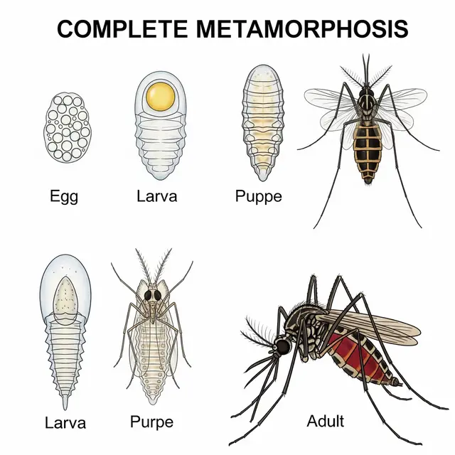Metamorfosis Nyamuk (AI Generated)