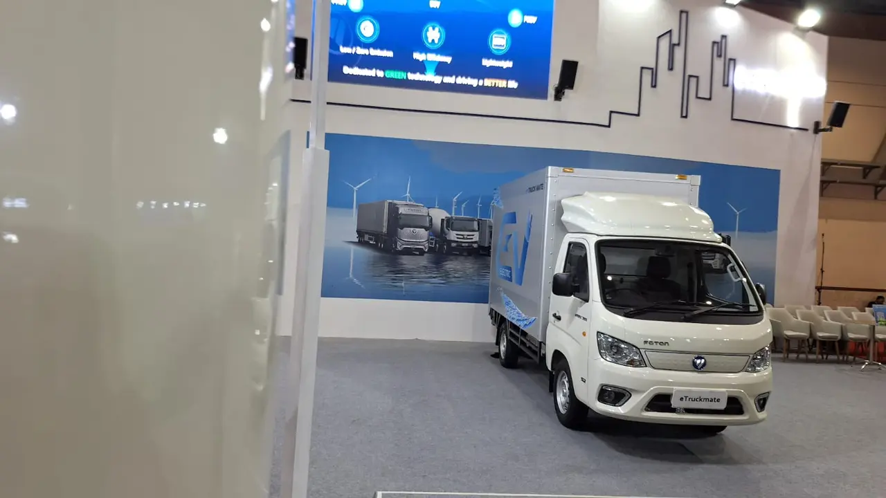 Foton Pamer 3 Kendaraan Listrik Niaga di Giicomvec 2024, Bakal Dirakit Lokal (Arief A/Liputan6.com)