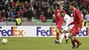 Pemain Liverpool, Jordon Ibe, saat mencetak gol ke gawang Rubin Kazan dalam lanjutan Grup B Liga Europa di Stadion Kazan Arena, Rusia, Jumat (6/11/2015) dini hari WIB. (Action Images via Reuters/Henry Browne)
