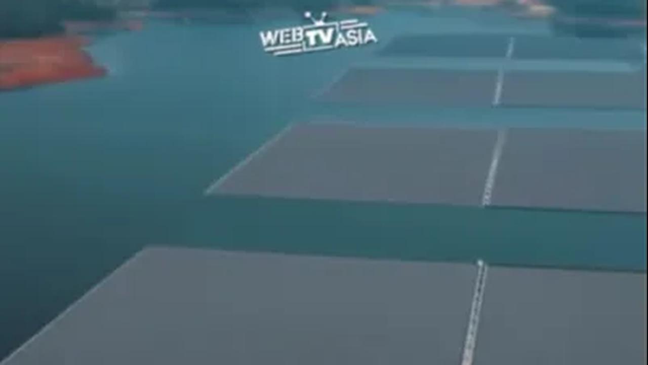 Penampakan Pembangkit Listrik Tenaga Surya (PLTS) terbesar se-Asia dibagikan dalam video unggahan akun Instagram @webtvasia.id.