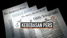 Puluhan koran Australia unjuk rasa dengan menghitamkan tulisan pada halaman pertama. Ini dilakukan sebagai bentuk protes terhadap undang-undang keamanan nasional yang membatasi kebebasan pers.