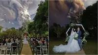 Pernikahan saat erupsi Gunung Taal (Sumber: Facebook/Randolf Evan Photography)